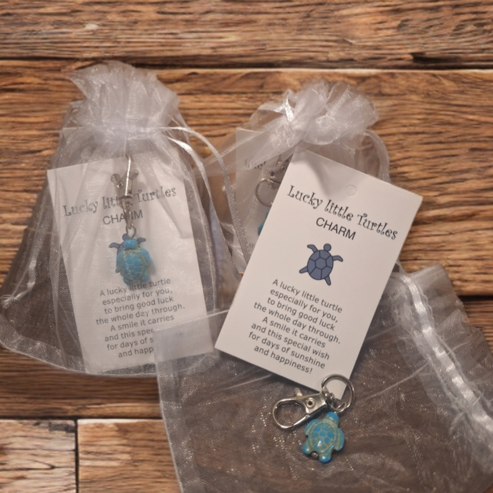 Lucky Little Turtles Charm Keychain